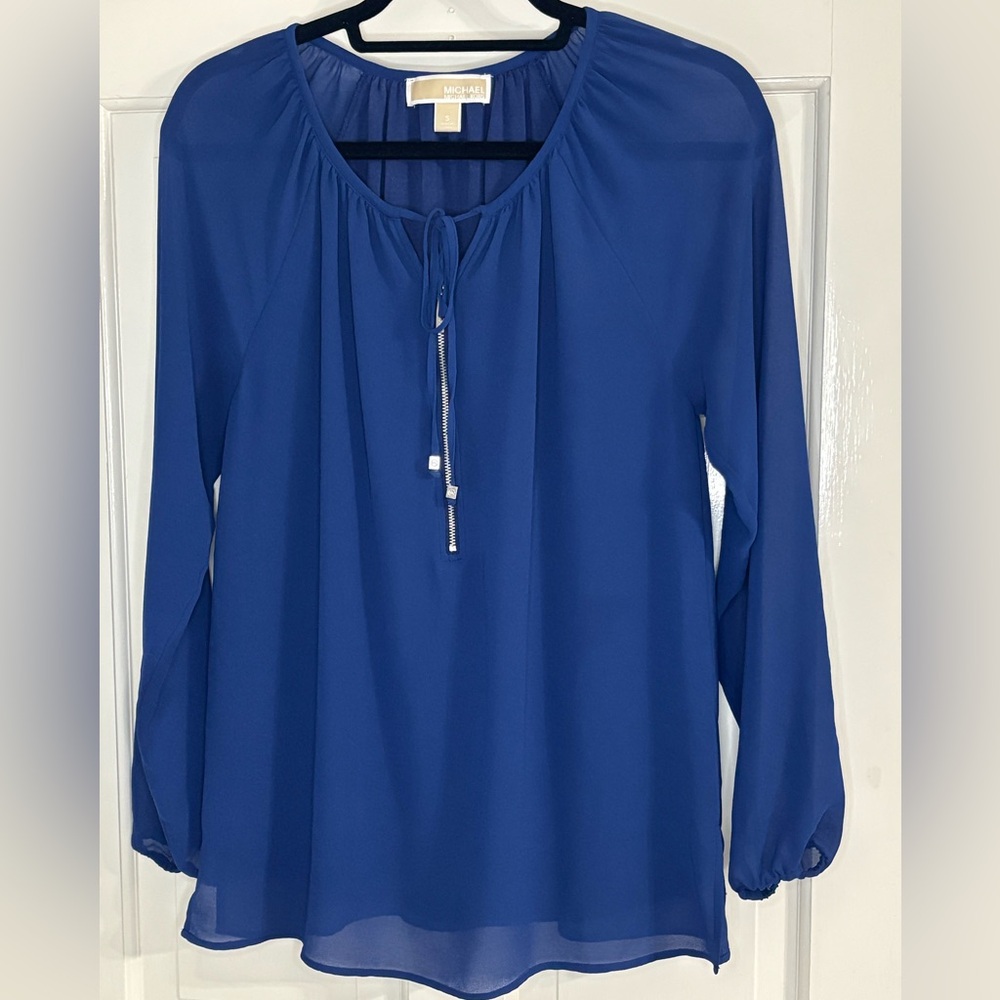 Michael Kors Royal Blue Blouse w/ soft Lining